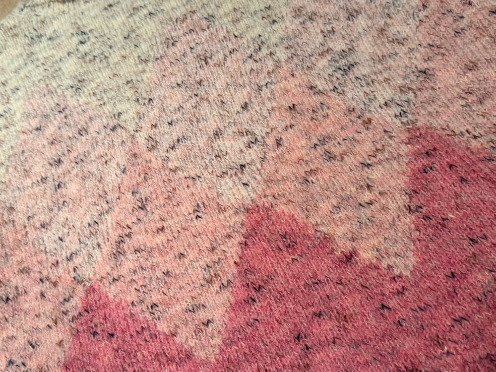 Hatley Womens Pink Ombre Color Block Crewneck Long Sleeve Knit Sweater Size S